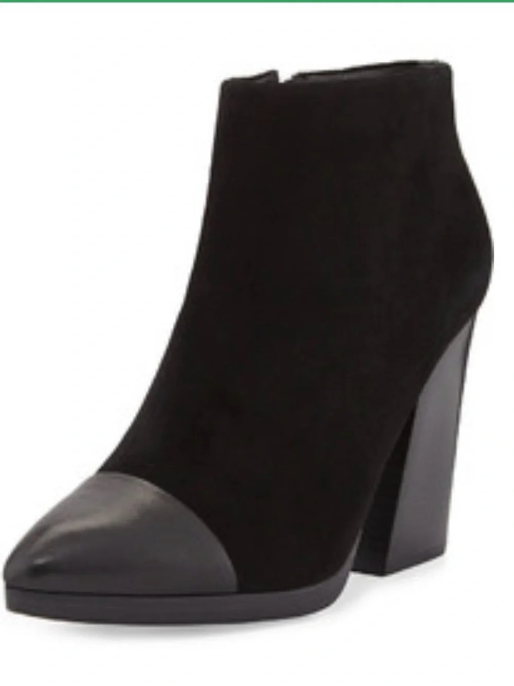Tory Burch Runway Black Leather & Suede Rivington Pointed Toe Bootie. 6.5